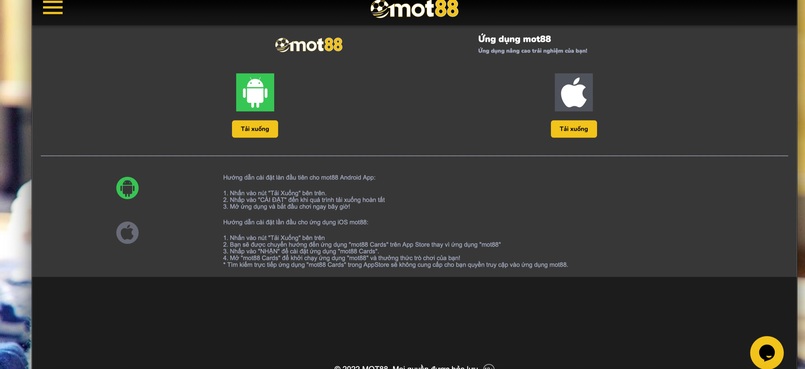 Cách tải xuống ứng dụng Mot88 app